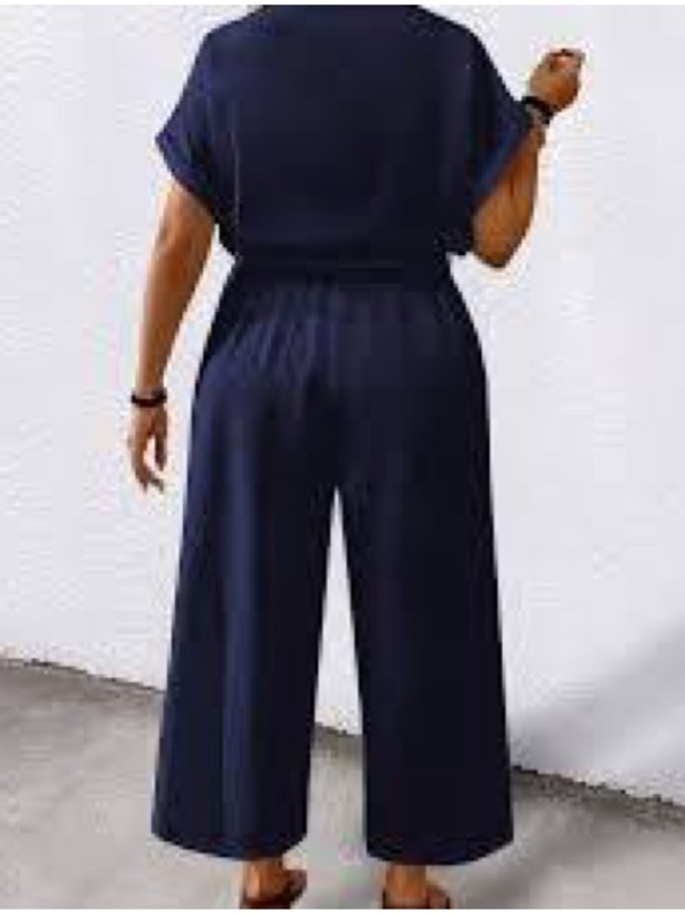 SHEIN Navy Wrap-Style Maxi Dress - Picture 3 of 14